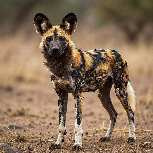 Photorealistic Muscular African Wild Dog