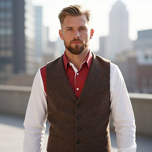 Confident Man in Urban Attire