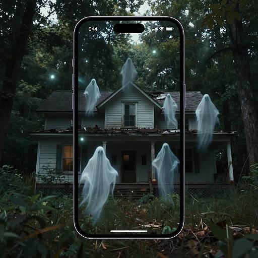 Ghost Photo App with Haunted House