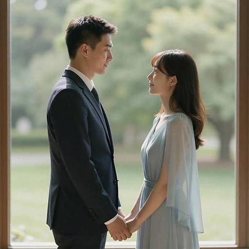 Tender Moment by the Sunlit Window