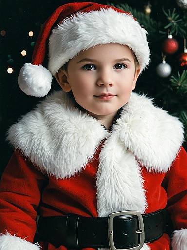 Boy in Santa Claus Costume