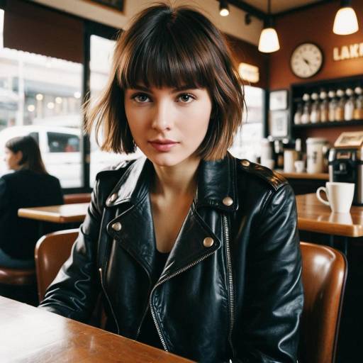 Chic Fringe Hairstyle in Vintage Vibes