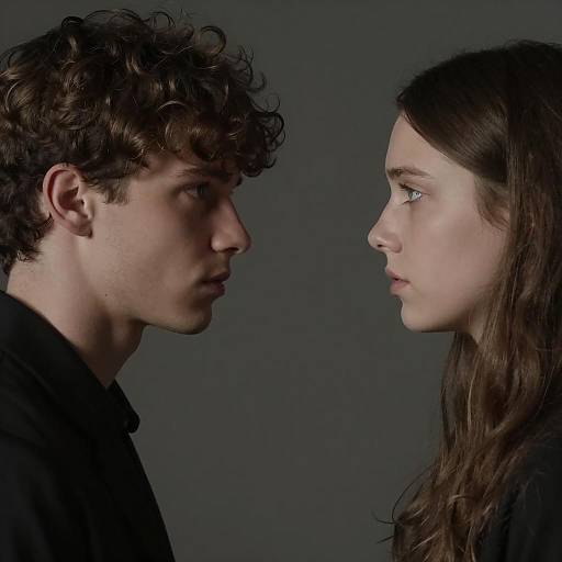 Intense Close-Up of Young Couple