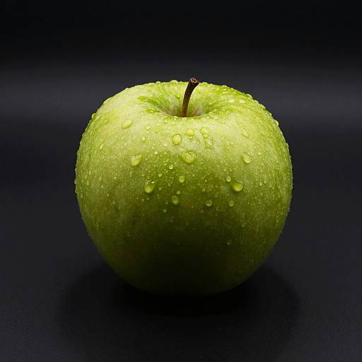Photorealistic Glowing Green Apple