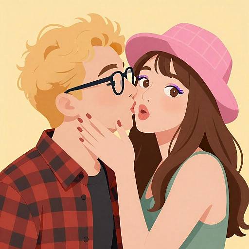 Surprised Couple with Bright Background