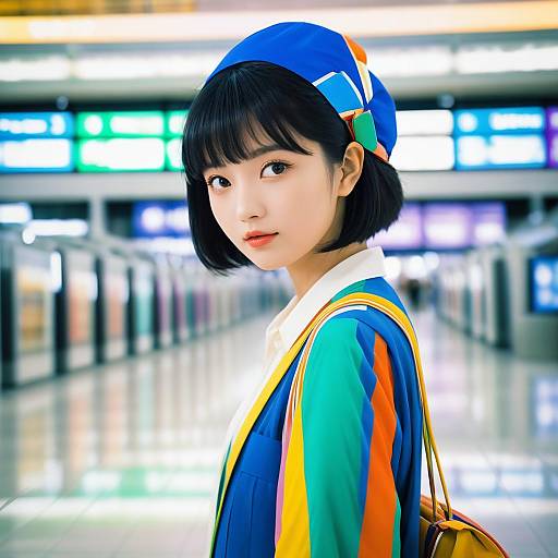 Kanako Arrives in Vibrant Dubai Airport
