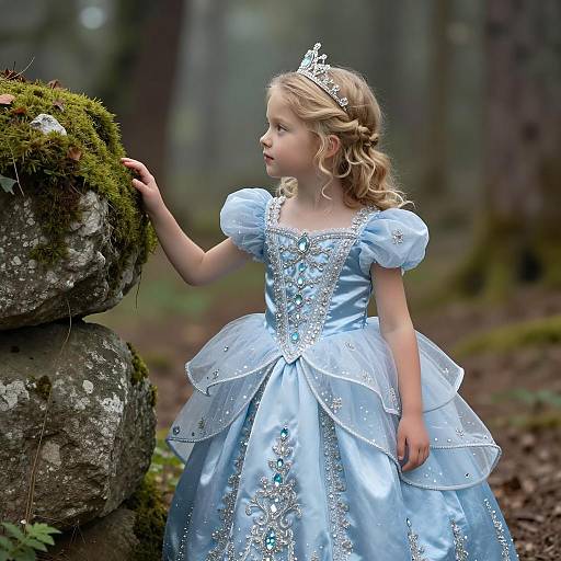 Whimsical Princess in Enchanted Forest