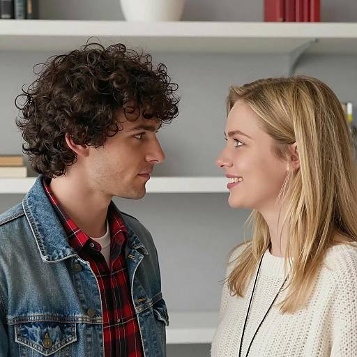 Intimate Close-Up of a Couple