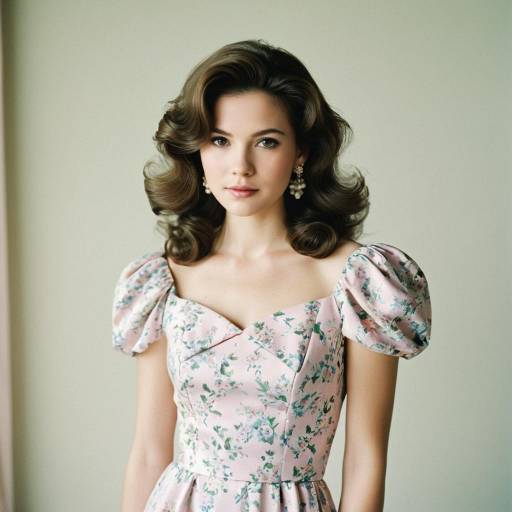 Elegant 90s Vintage Floral Dress Style