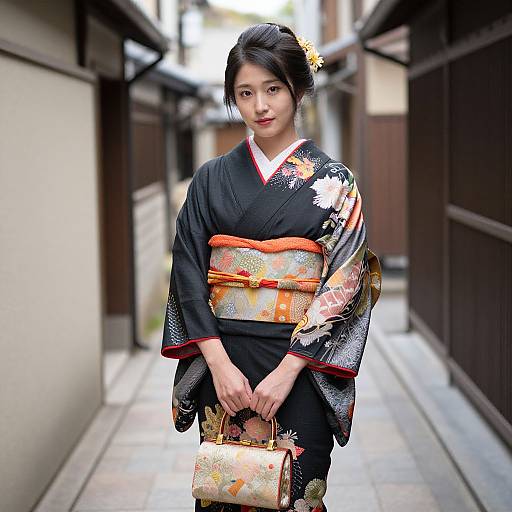 Woman in Traditional Japanese Costume