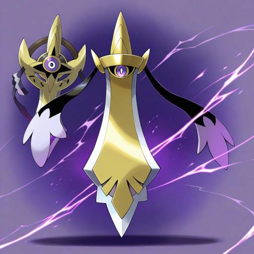 Illustration of Aegislash, pokemon in the style of Dra (area-s)