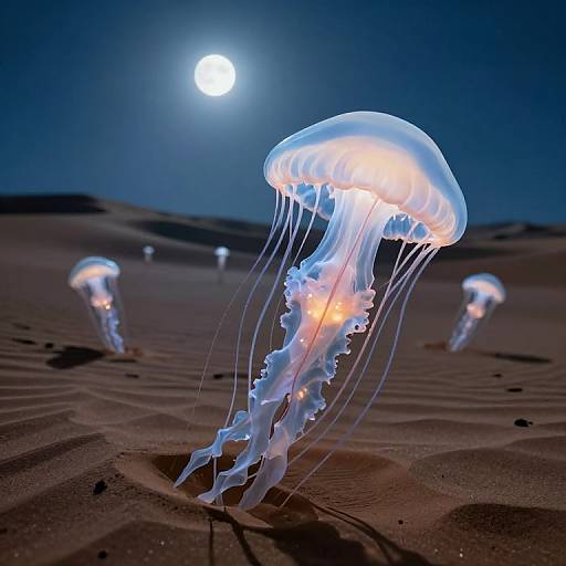 Ethereal Jellyfish on Martian Sands
