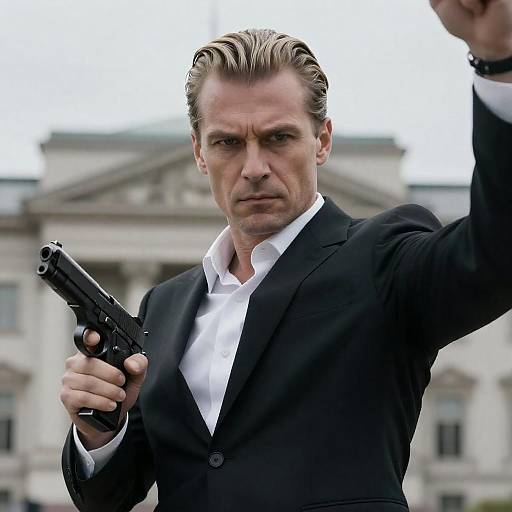 Dramatic Portrait of a Stylish Man