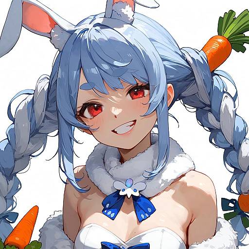 Aesthetic Usada Pekora Portrait Art