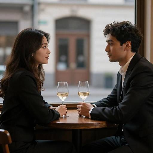 Intimate Evening at a City Bar