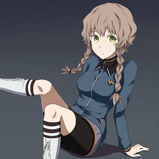 Illustration of Amane suzuha, steins;gate in the style of Mappaninatta