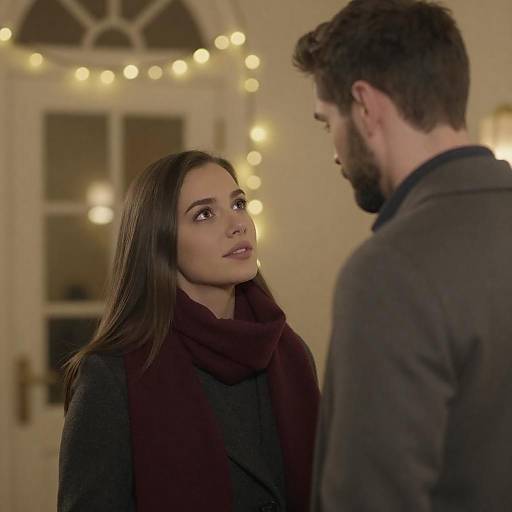 Warm Indoor Portrait of Young Couple