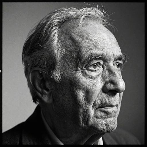 Dramatic Black and White Elderly Portrait