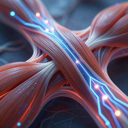 Cyber-Organic Muscle Fiber Macro Shot