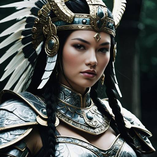 Ancient Warrior Queen in Ornate Armor