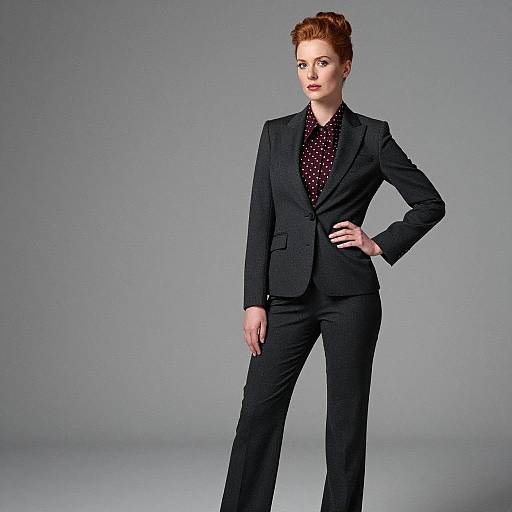 Confident Woman in Tailored Business Suit