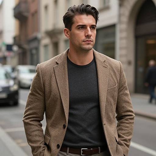 Confident Urban Man with Artistic Charm