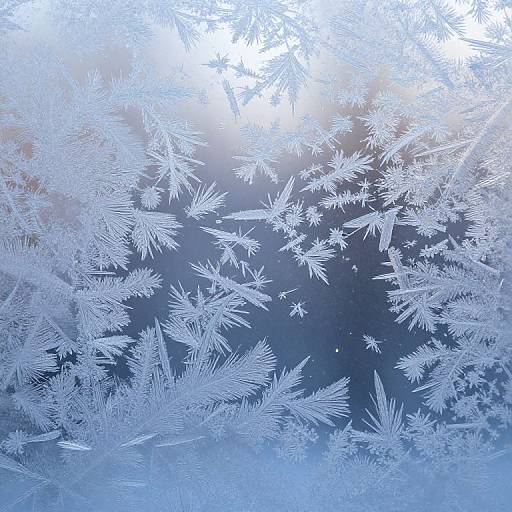 Delicate Frost Patterns on Windowpane