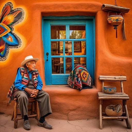 Elderly Storyteller Amidst Southwest Culture Elderly Storyteller Amidst Southwest Culture