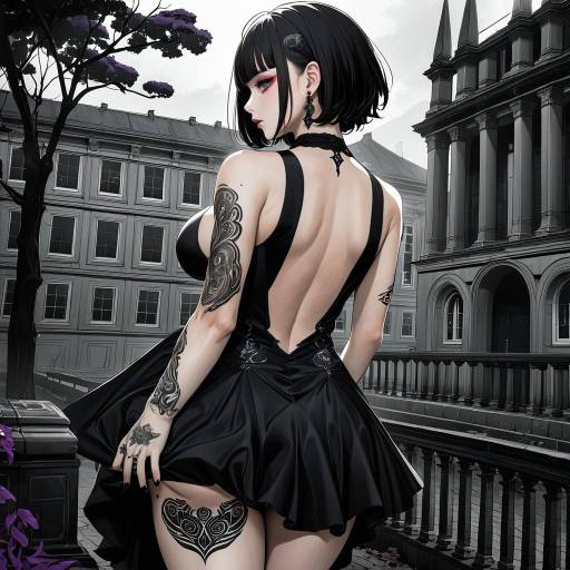 Goth Fashion Girl with Bold Accessories
