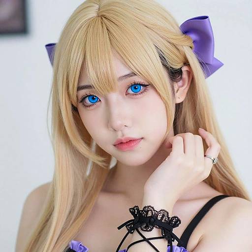 Striking Portrait of Blonde Woman