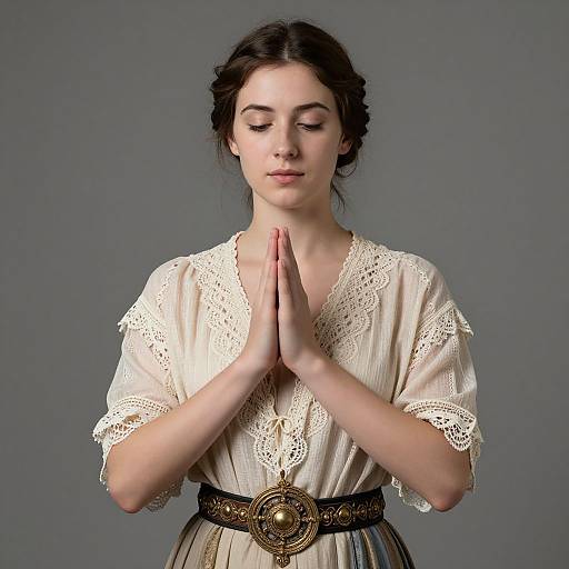 Serene Woman in 19th-Century Style