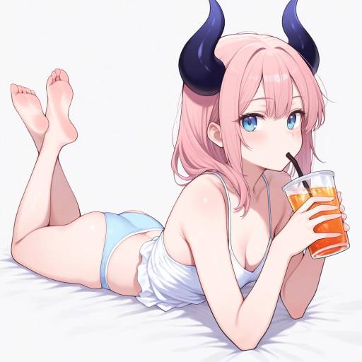 Vibrant Young Woman Relaxing in Comfort Vibrant Young Woman Relaxing in Comfort