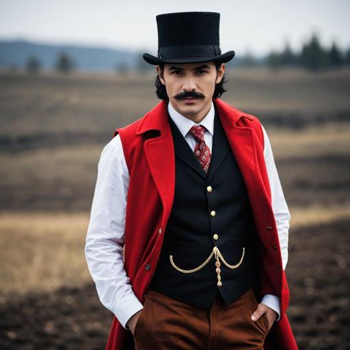 Man in Ring Leader Costume with Top Hat