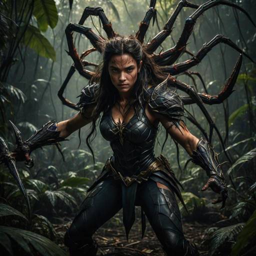 Epic Amazon Warrior vs Jungle Spider Showdown