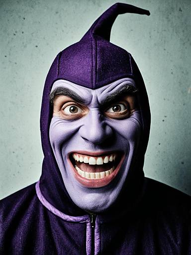 Cinematic Portrait of a Grimace Character