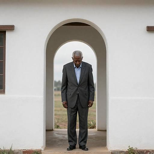 Reflective Portrait of an Older Black Man