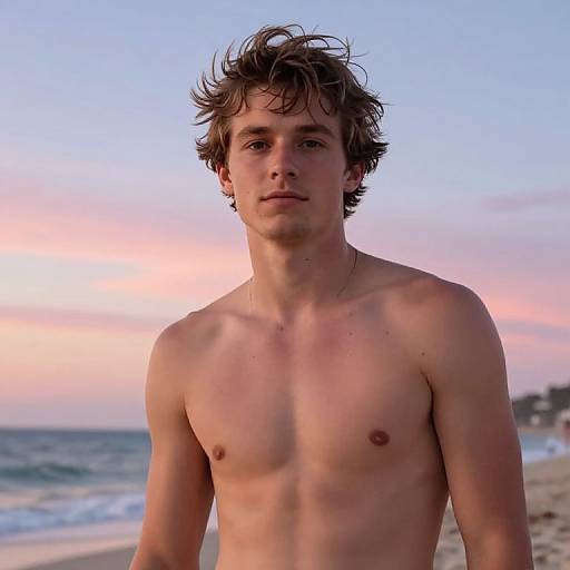 Josh Hutcherson Beach Sunset Portrait