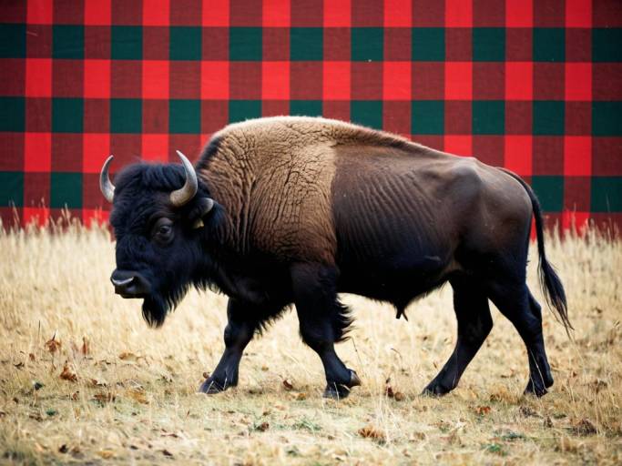 Fall Buffalo Plaid Wallpaper with Arafes