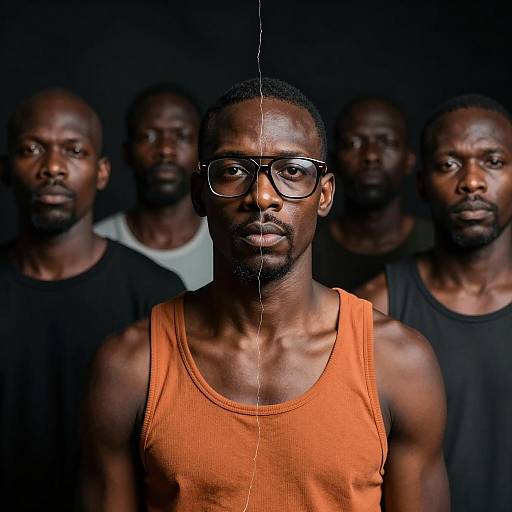 Intense Portrait of Five African-American Men