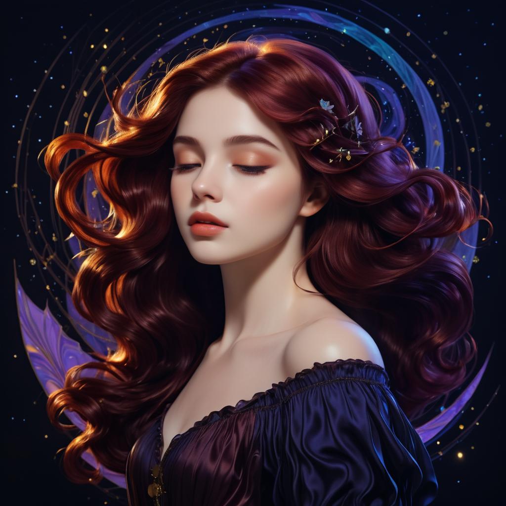 Romanticism Portrait of a Dreaming Girl