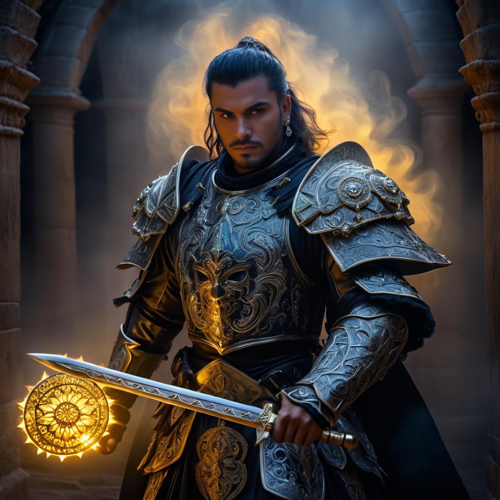 Epic Portrait of a Male Paladin