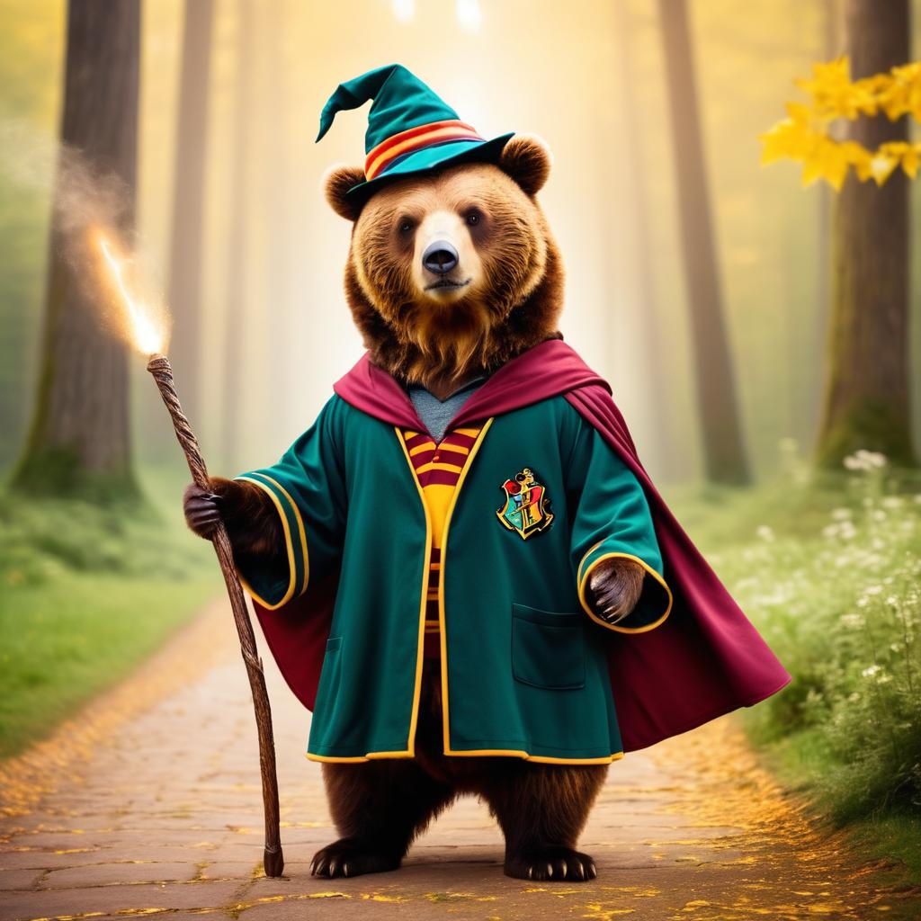 Whimsical Bear as Harry Potter