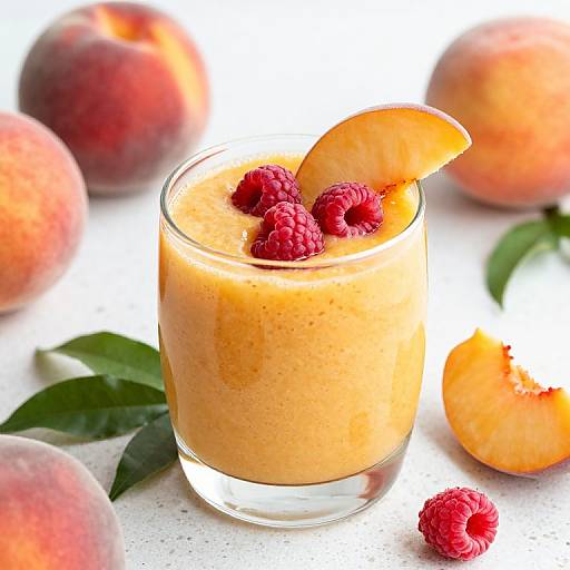 Golden Peach Smoothie with Berries