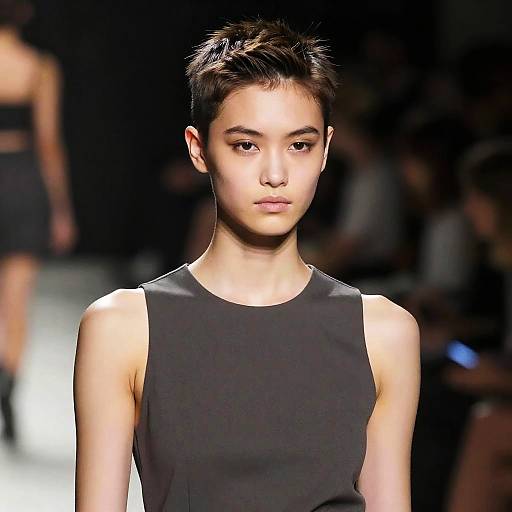 Pompadour Fade Runway Fashion Editorial