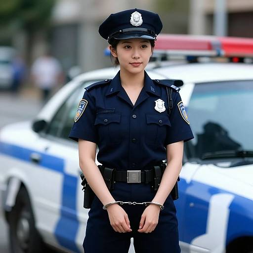Photorealistic Police Officer Posing