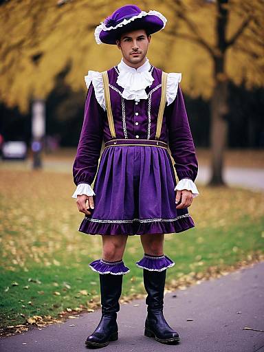 Purple Oktoberfest Crossdressing Costume