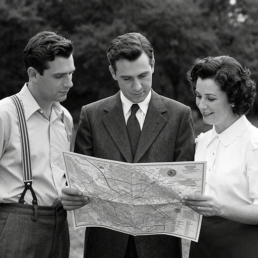 Vintage Black and White Group Portrait