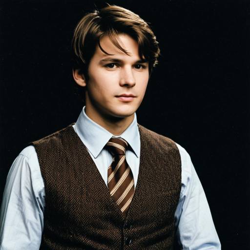 Young Man in Formal Vest and Tie
