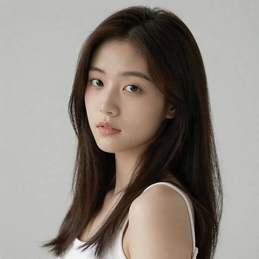 Photorealistic Portrait of Young Asian Woman