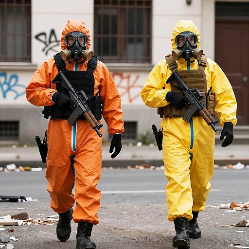 Hazmat Warriors on a Chaotic Street
